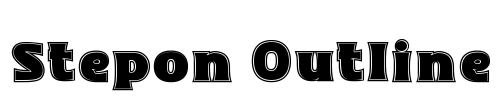 Stepon Outline Font Image