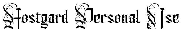 Hostgard Personal Use Font Image