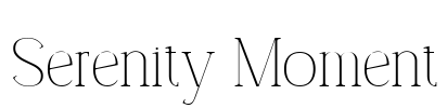Serenity Moment Font Image