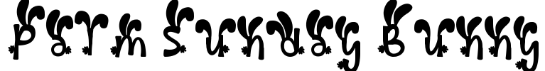 Palm Sunday Bunny Font Image
