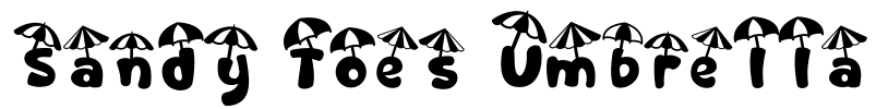 Sandy Toes Umbrella Font Image