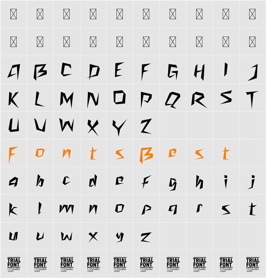 BEGINNING PRINCIPLE DEMO Character Map