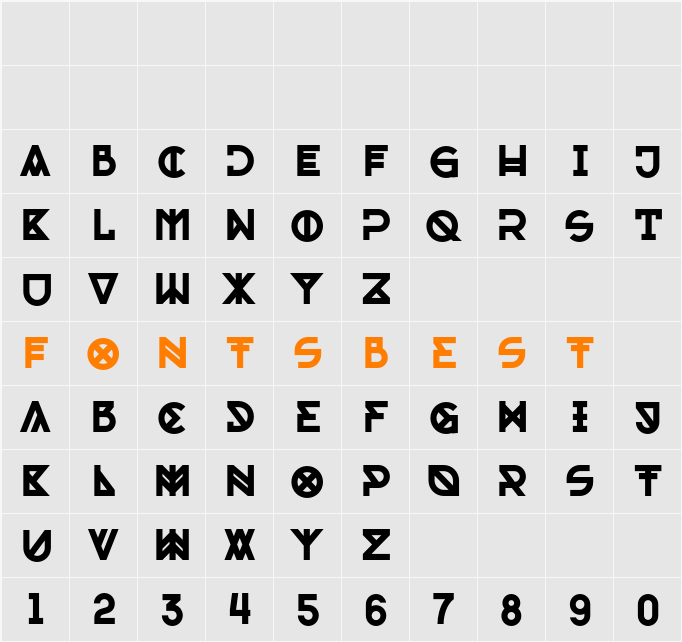 Cima-Ovest Character Map