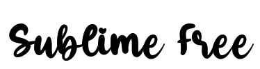 Sublime Free Font Image