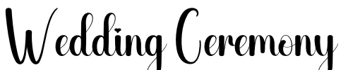 Wedding Ceremony Font Image