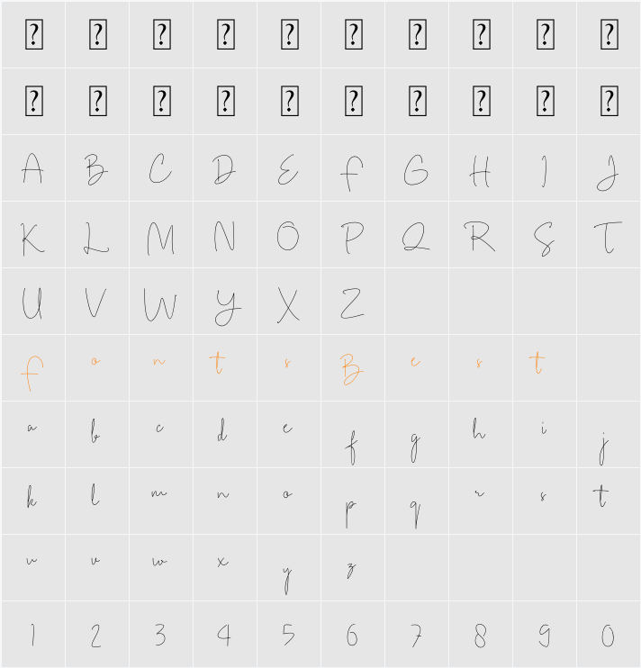 Arandelle2 Character Map