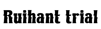 Ruihant trial Font Image