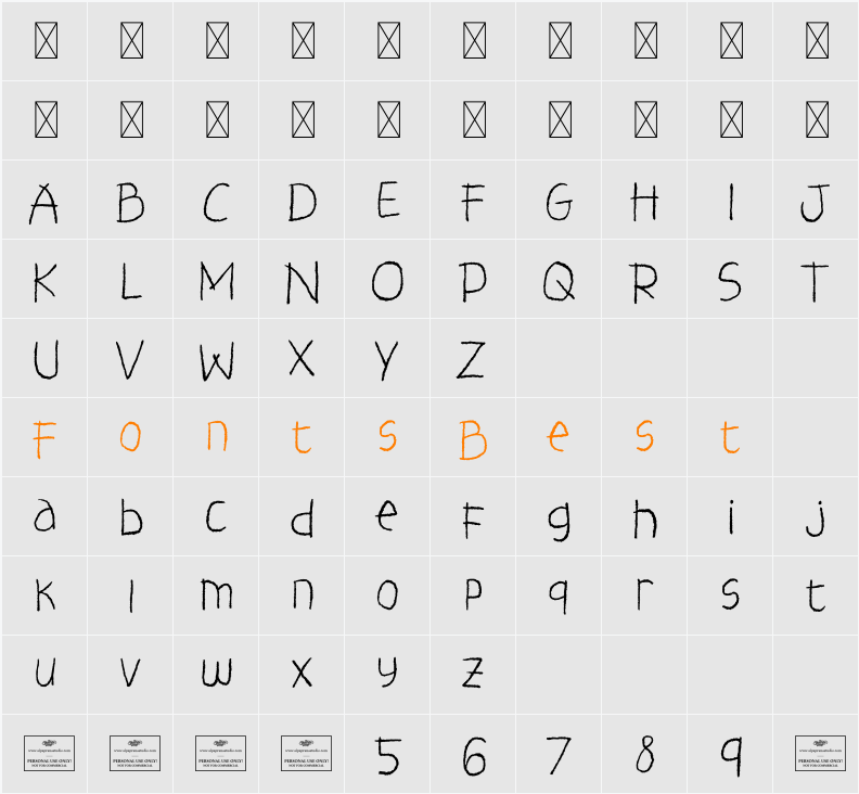 Witches Note Free Character Map
