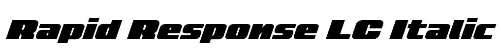 Rapid Response LC Italic Font Image