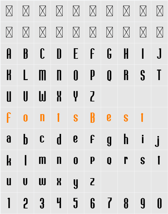 Boom Amorita Character Map