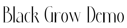 Black Grow Demo Font Image