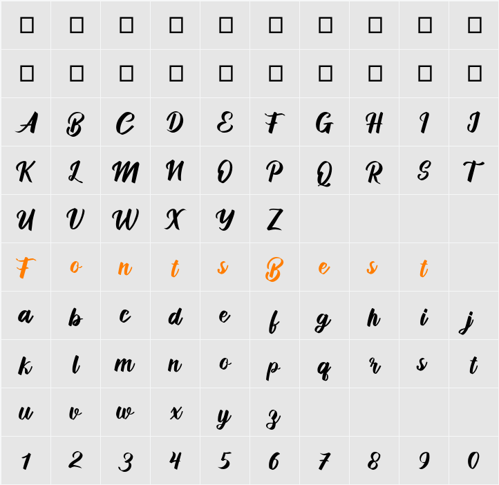 Quester Character Map