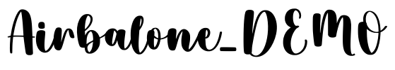 Airbalone_DEMO Font Image