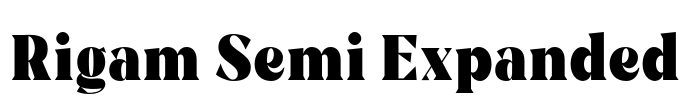 Rigam Semi Expanded Font Image