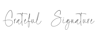 Grateful Signature Font Image