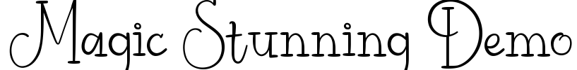 Magic Stunning Demo Font Image
