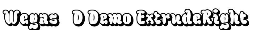 Wegas 3D Demo ExtrudeRight Font Image