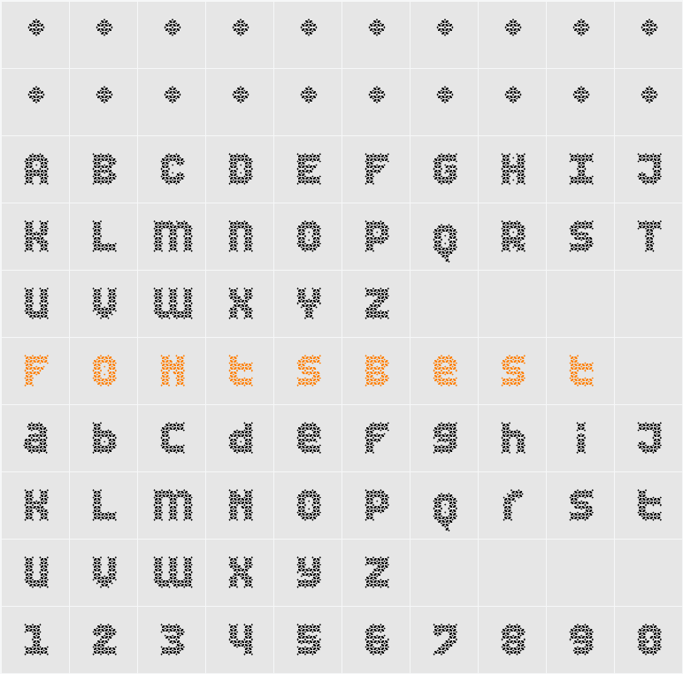 Kawung Character Map