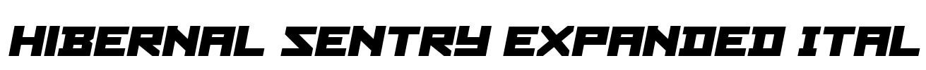 Hibernal Sentry Expanded Ital Font Image