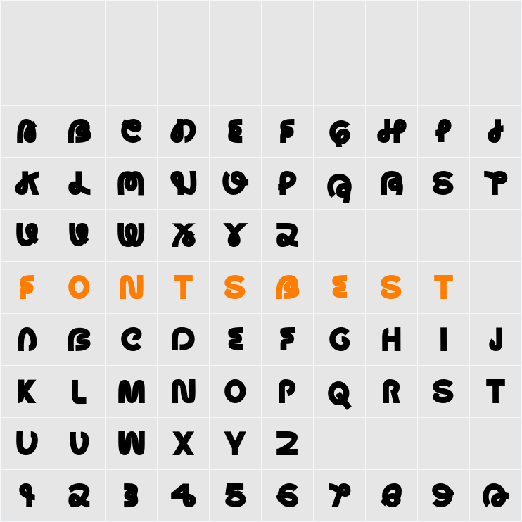font 150 Character Map