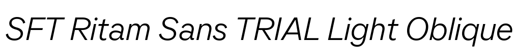 SFT Ritam Sans TRIAL Light Oblique Font Image