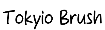 Tokyio Brush Font Image