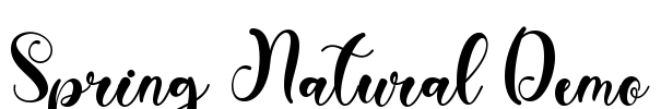 Spring Natural Demo Font Image