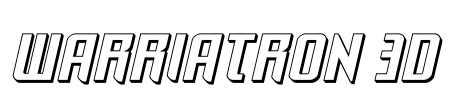 Warriatron 3D Font Image