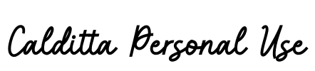 Calditta Personal Use Font Image