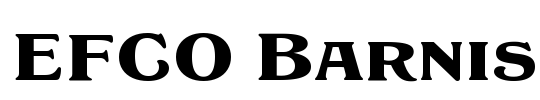EFCO Barnis Font Image