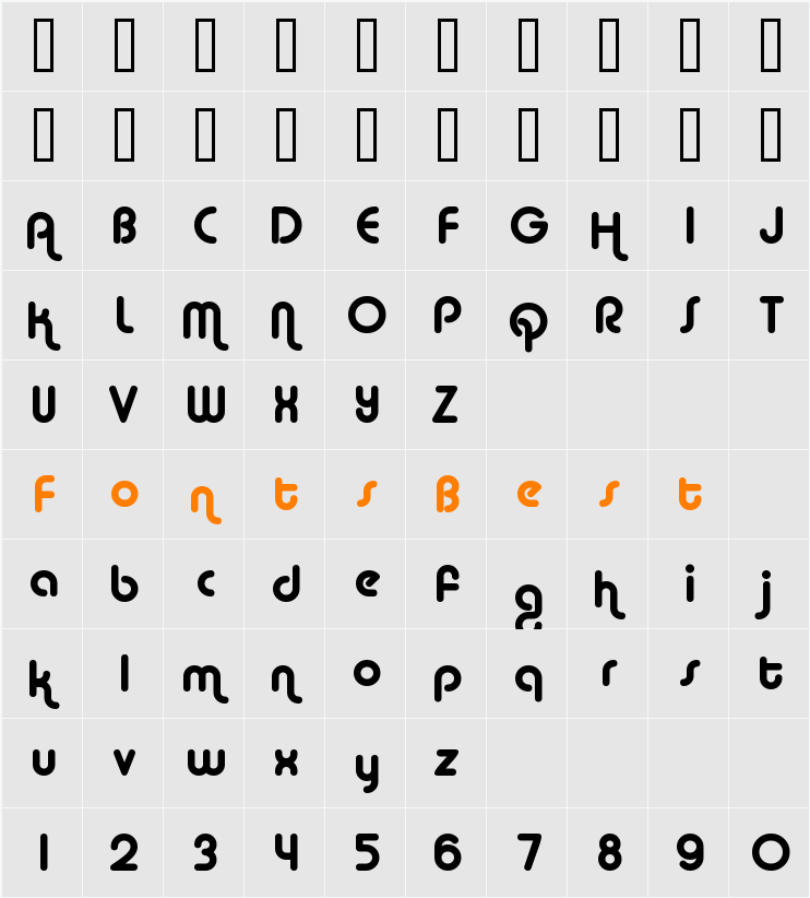 Alba Character Map