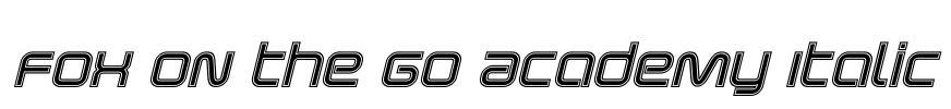 Fox on the Go Academy Italic Font Image