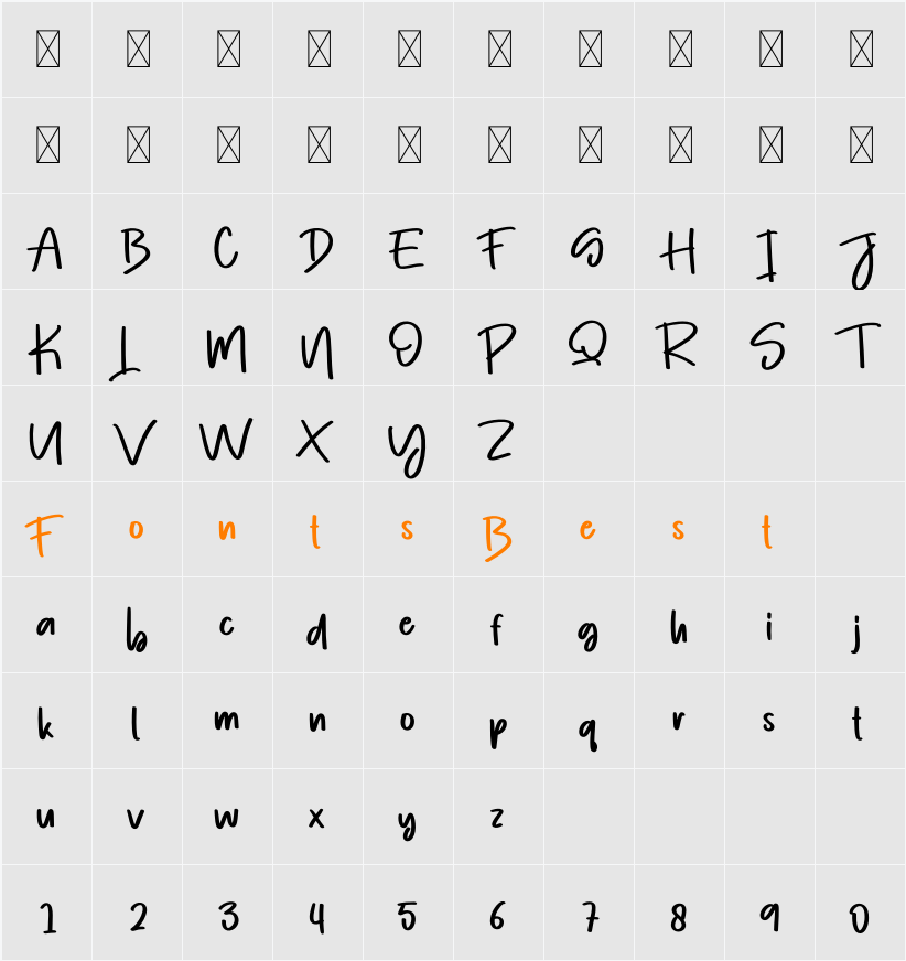 Night Light Character Map