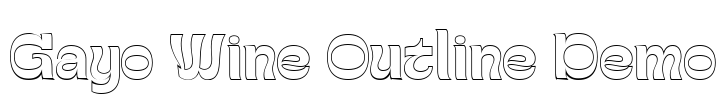 Gayo Wine Outline Demo Font Image
