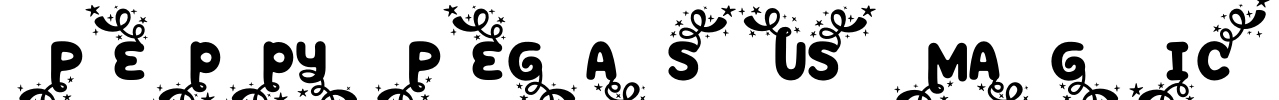 Peppy Pegasus Magic Font Image