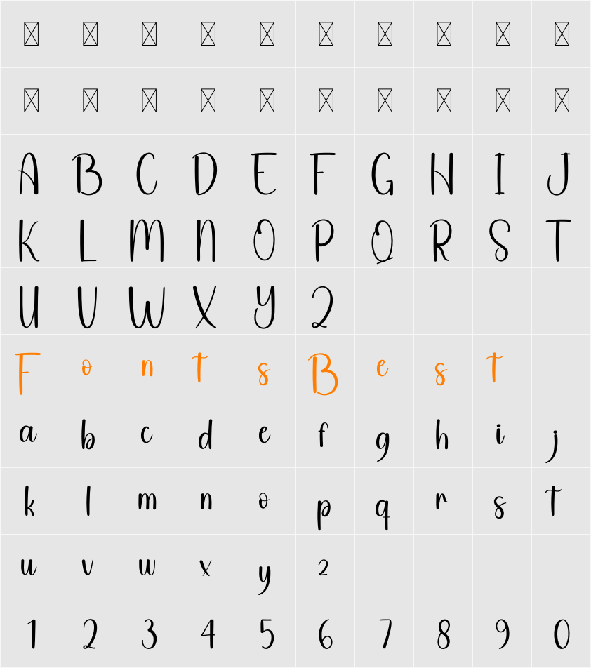 Cheeper Character Map