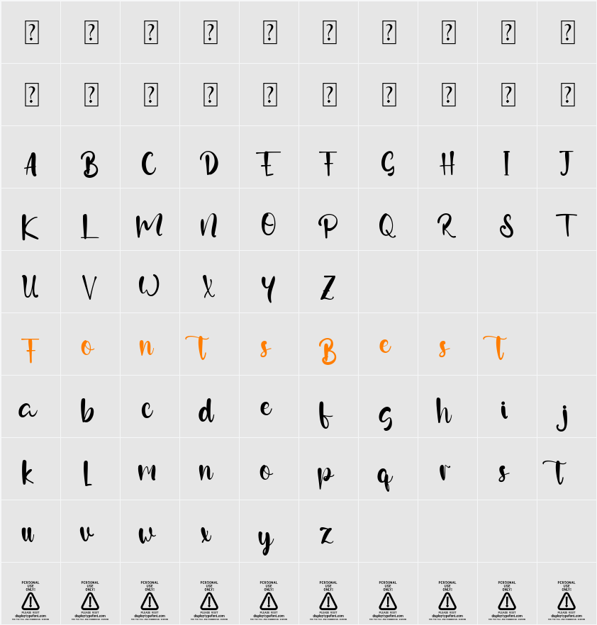 Satchwell Character Map