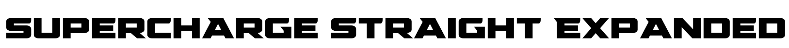 Supercharge Straight Expanded Font Image