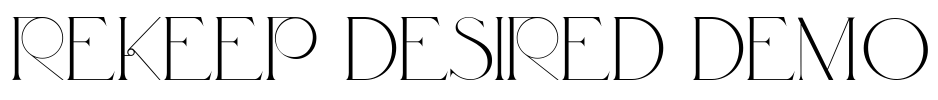 Rekeep Desired Demo Font Image