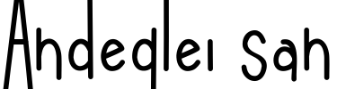 Andeglei san Font Image