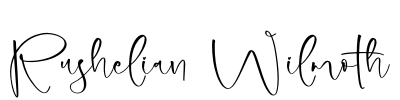 Rushelian Wilmoth Font Image