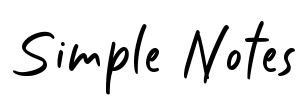 Simple Notes Font Image