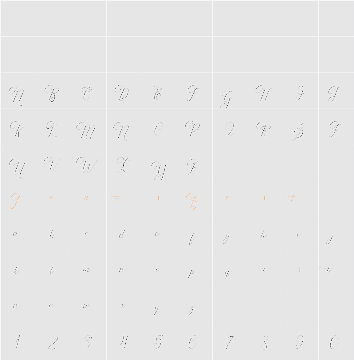 Scelflesh Character Map