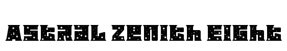 Astral Zenith Eight Font Image