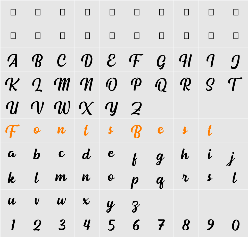 Allentown Character Map