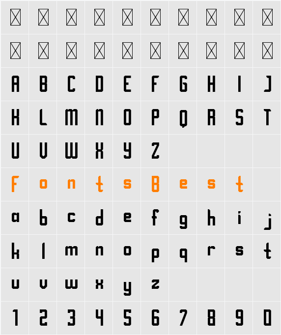 CNRGN Block V2 Character Map