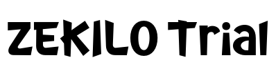 ZEKILO Trial Font Image