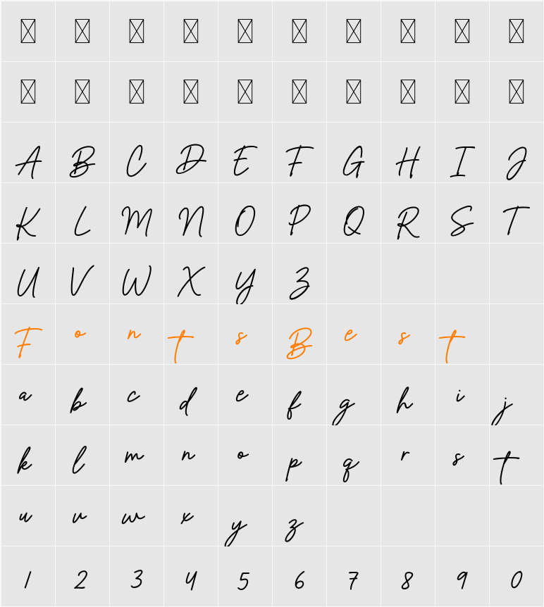 Normal Character Map