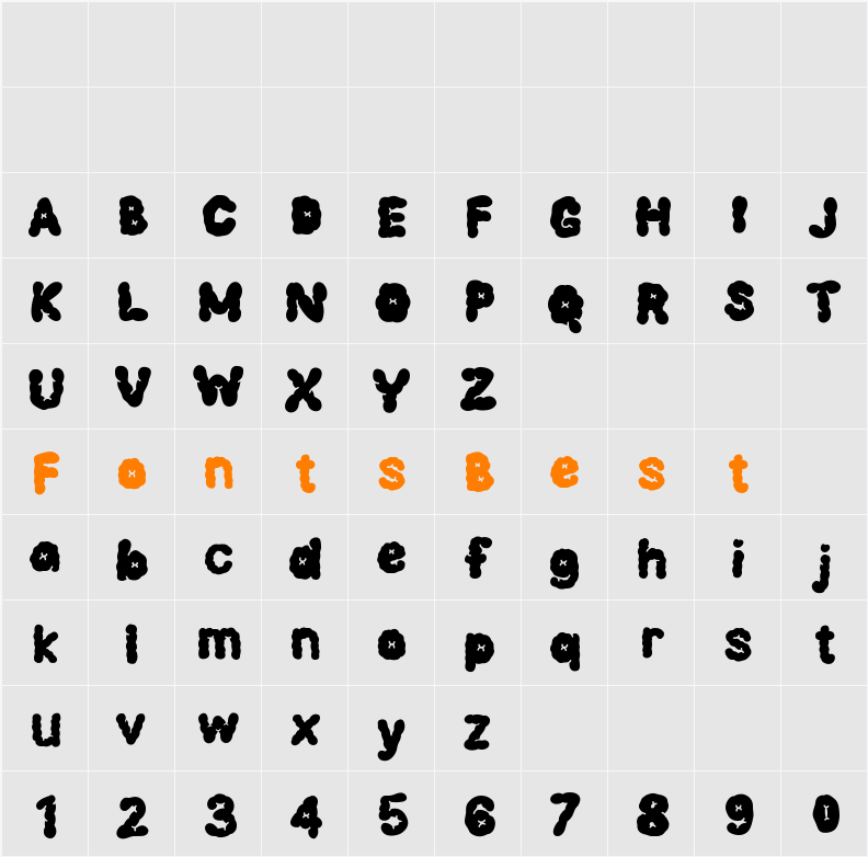 Cloudy Sunday Character Map