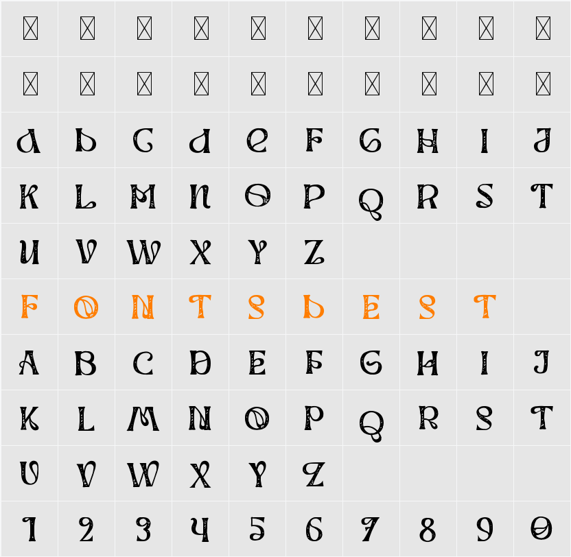 Werd Display Two Texture Character Map
